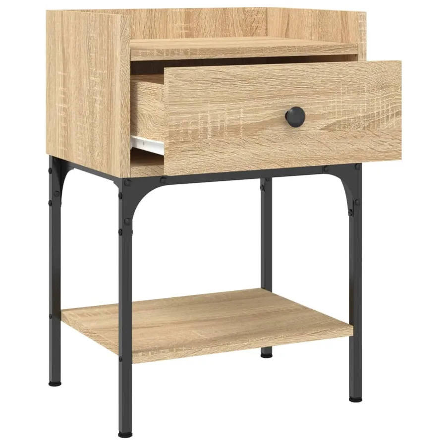 Tables de chevet 2pcs chêne sonoma 40,5x31x60cm bois ingénierie - 7