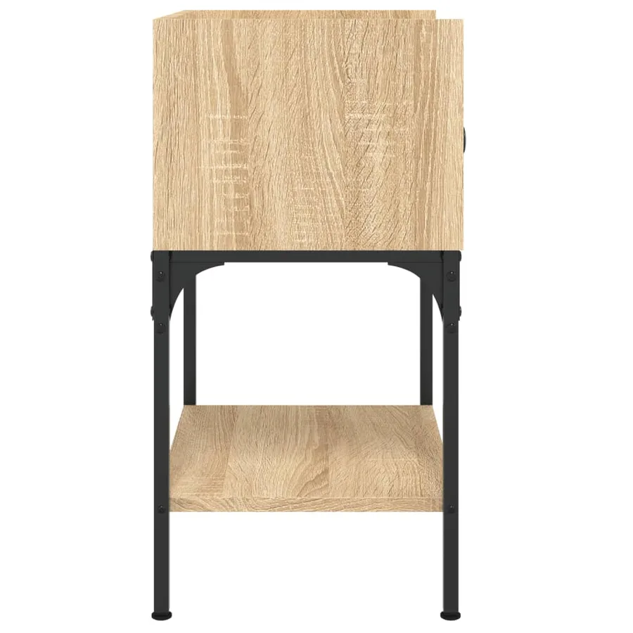 Tables de chevet 2pcs chêne sonoma 40,5x31x60cm bois ingénierie - 8