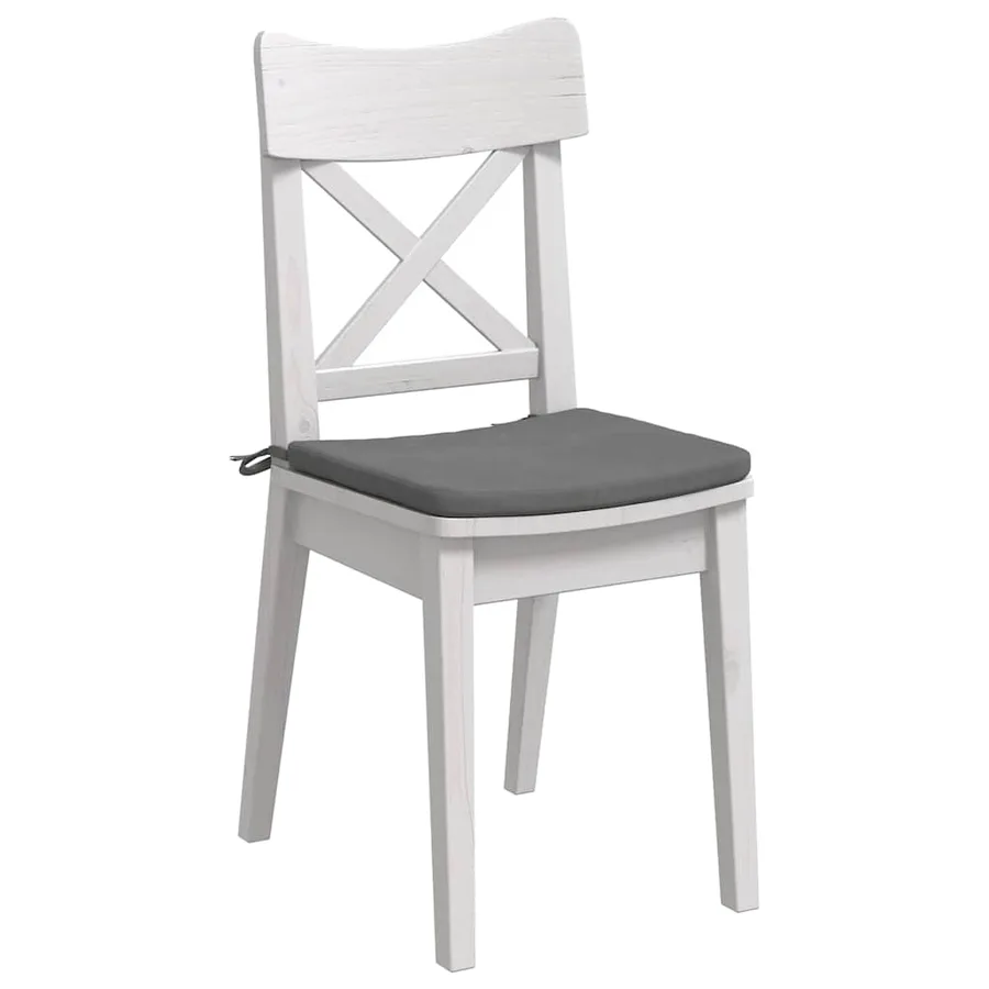 Coussins de siège 4 pcs Gris foncé 40 x 40 x 3 cm - 3
