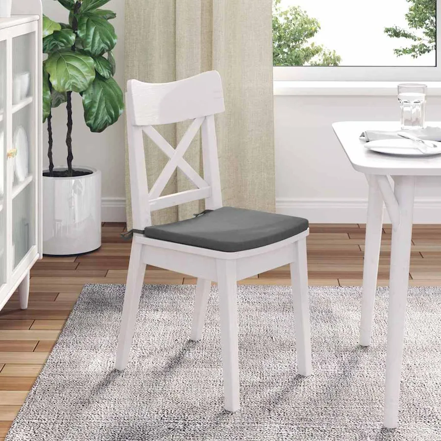 Coussins de siège 4 pcs Gris foncé 40 x 40 x 3 cm - 4