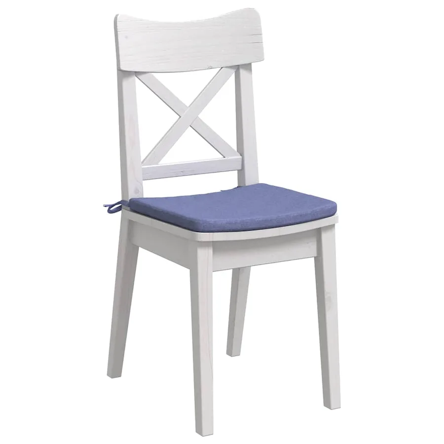 Coussins de siège 4 pcs Bleu denim 40 x 40 x 3 cm tissu - 3