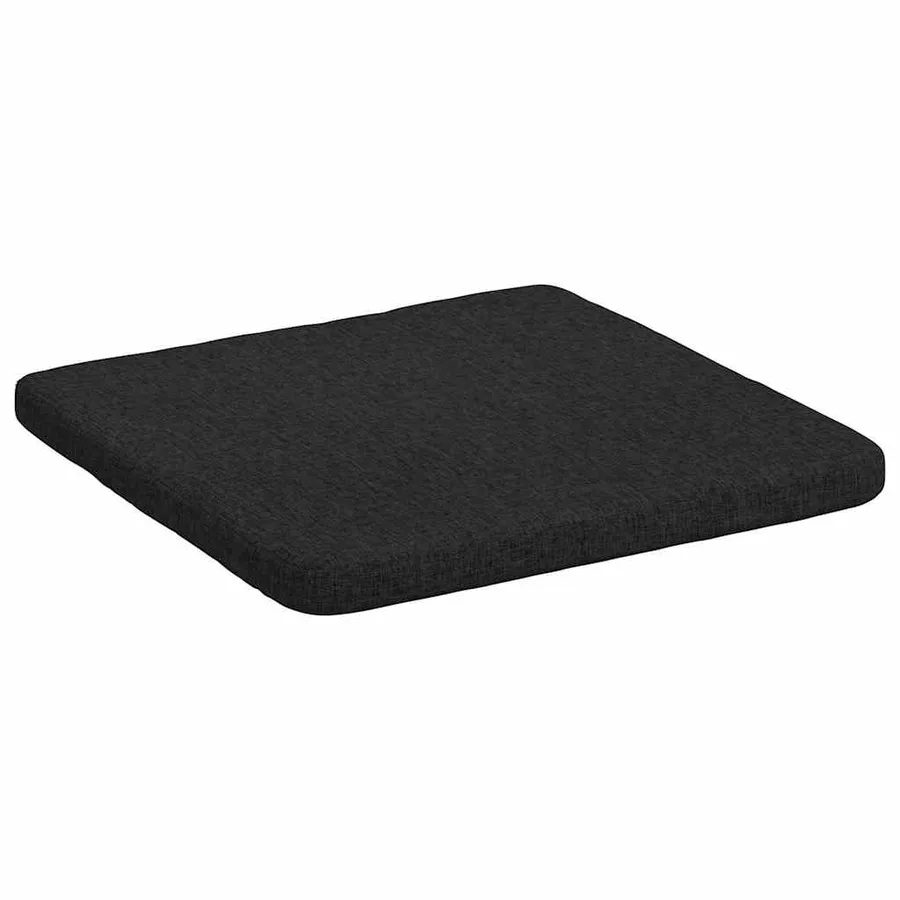 Coussins de siège 4 pcs Noir 40 x 40 x 3 cm tissu - 5