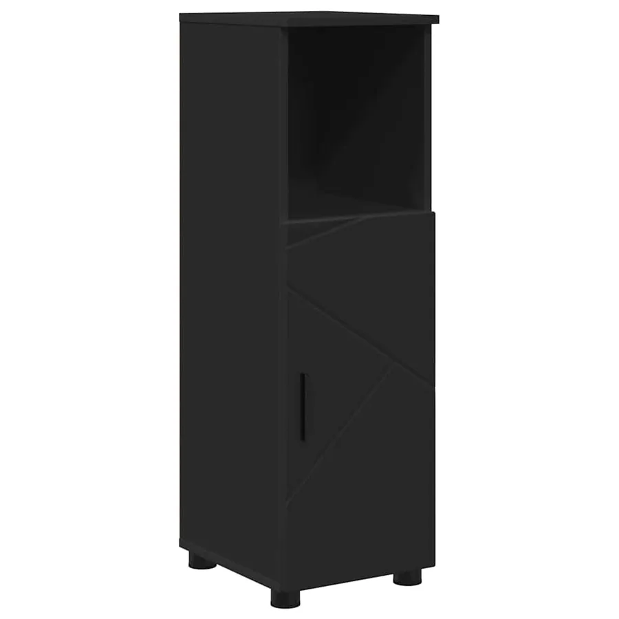 Ensemble de mobilier de salle de bain Montage mural 5 pcs Noir - 7