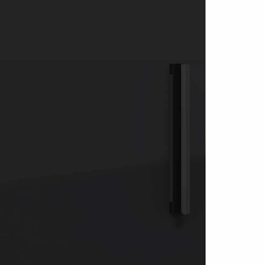 Ensemble de mobilier de salle de bain Montage mural 3 pcs Noir - 10