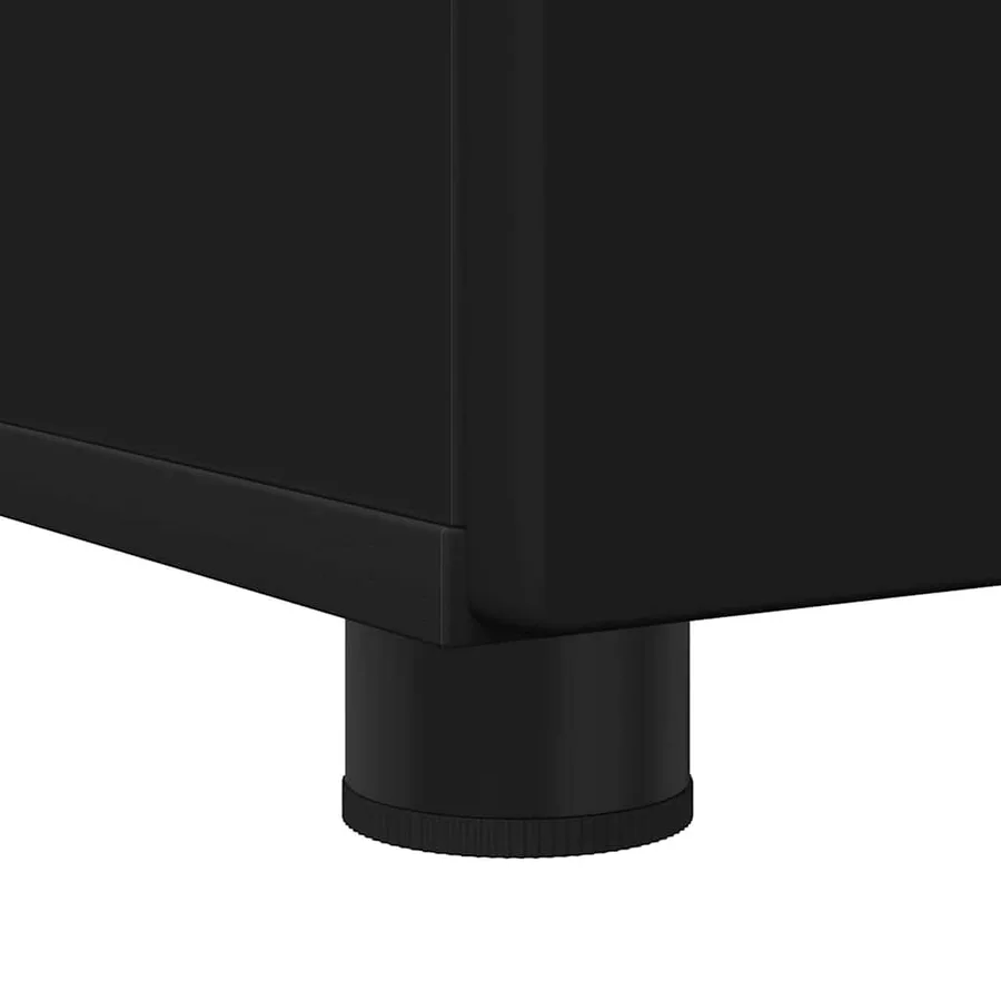 Ensemble de mobilier de salle de bain Montage mural 3 pcs Noir - 9