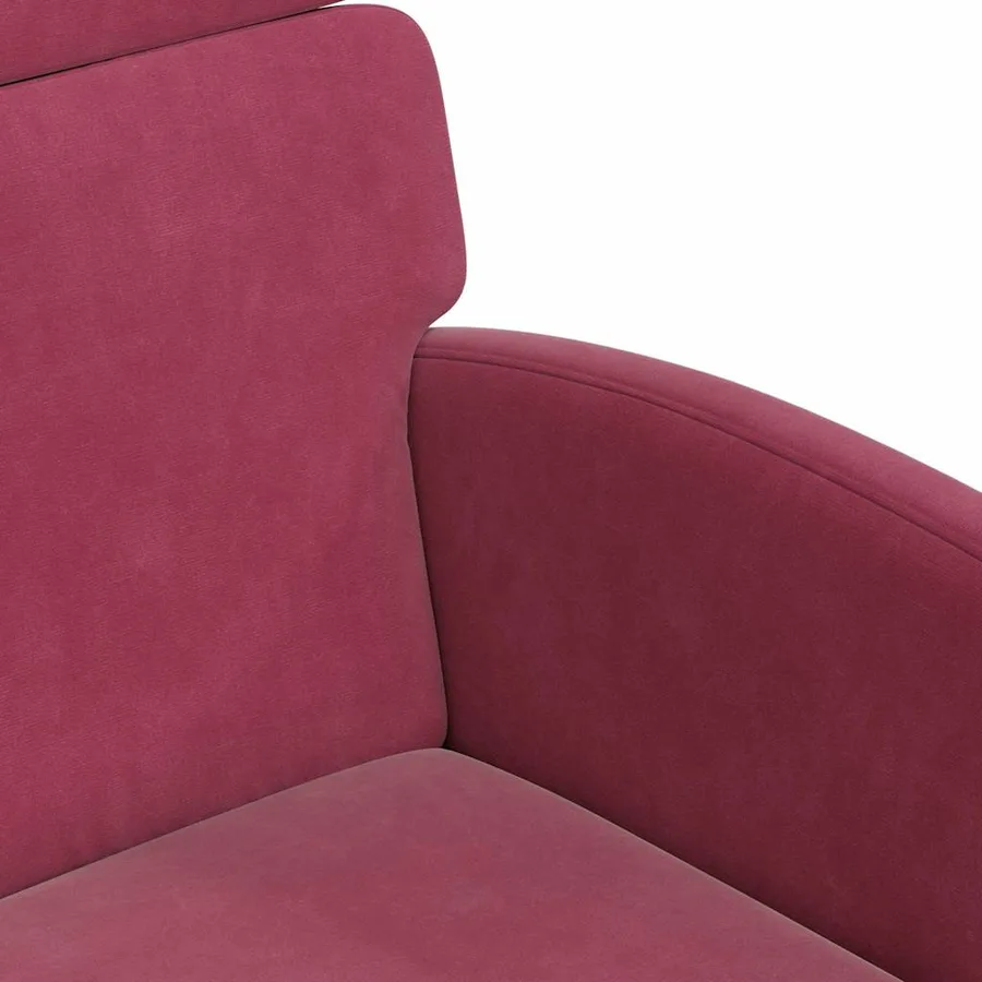 Chaises de Salle à Manger avec Roues 2 pcs Bordeaux Velours - 7