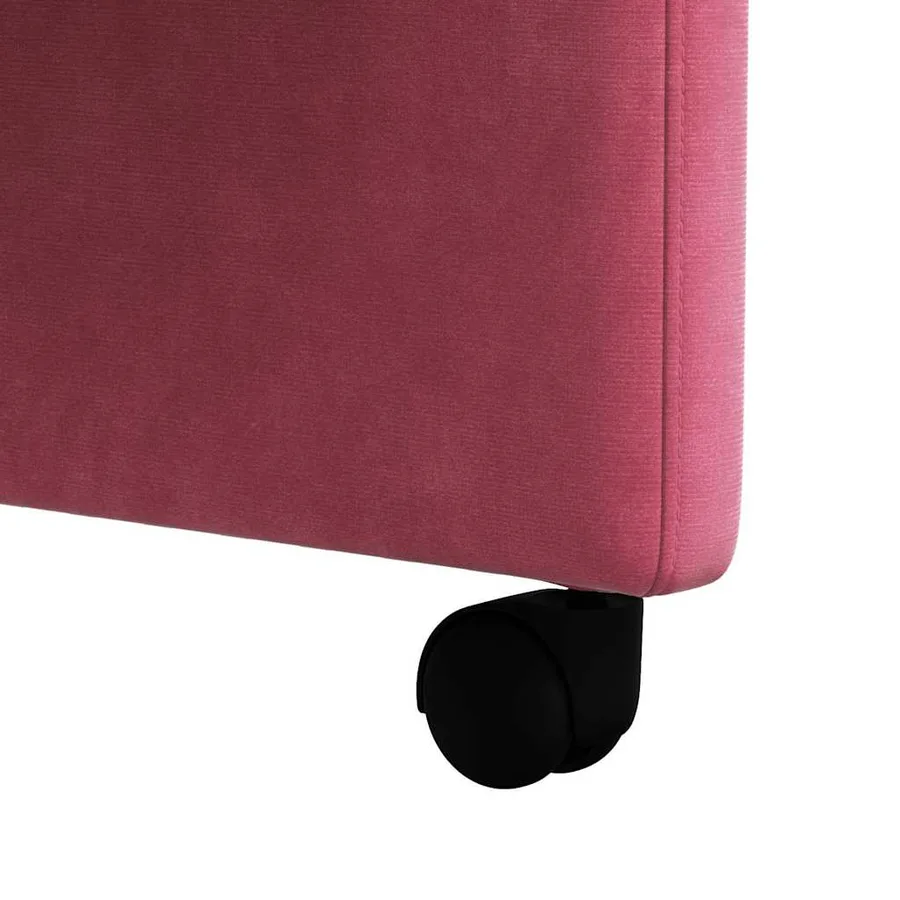 Chaises de Salle à Manger avec Roues 2 pcs Bordeaux Velours - 9