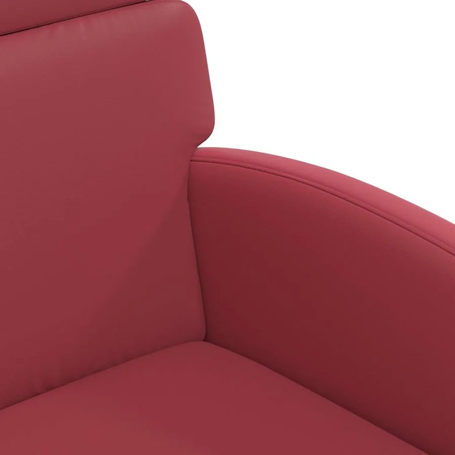 Chaises de Salle à Manger avec Roues 2 pcs Bordeaux Simili cuir - 7