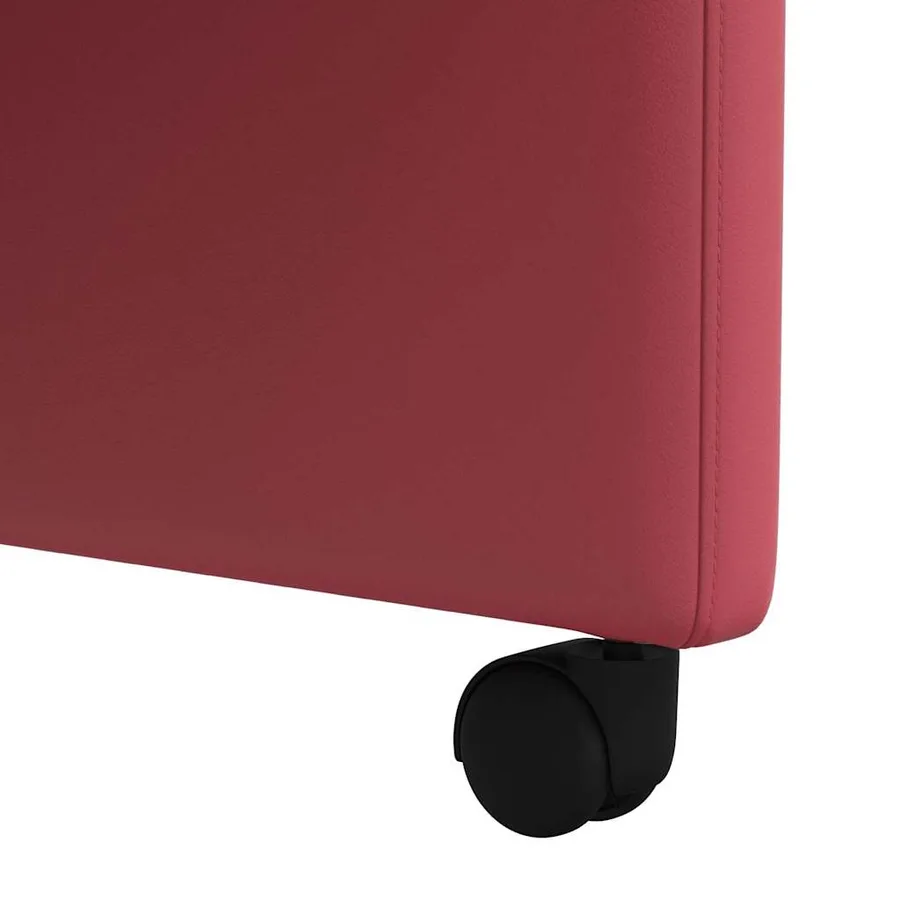 Chaises de Salle à Manger avec Roues 2 pcs Bordeaux Simili cuir - 9