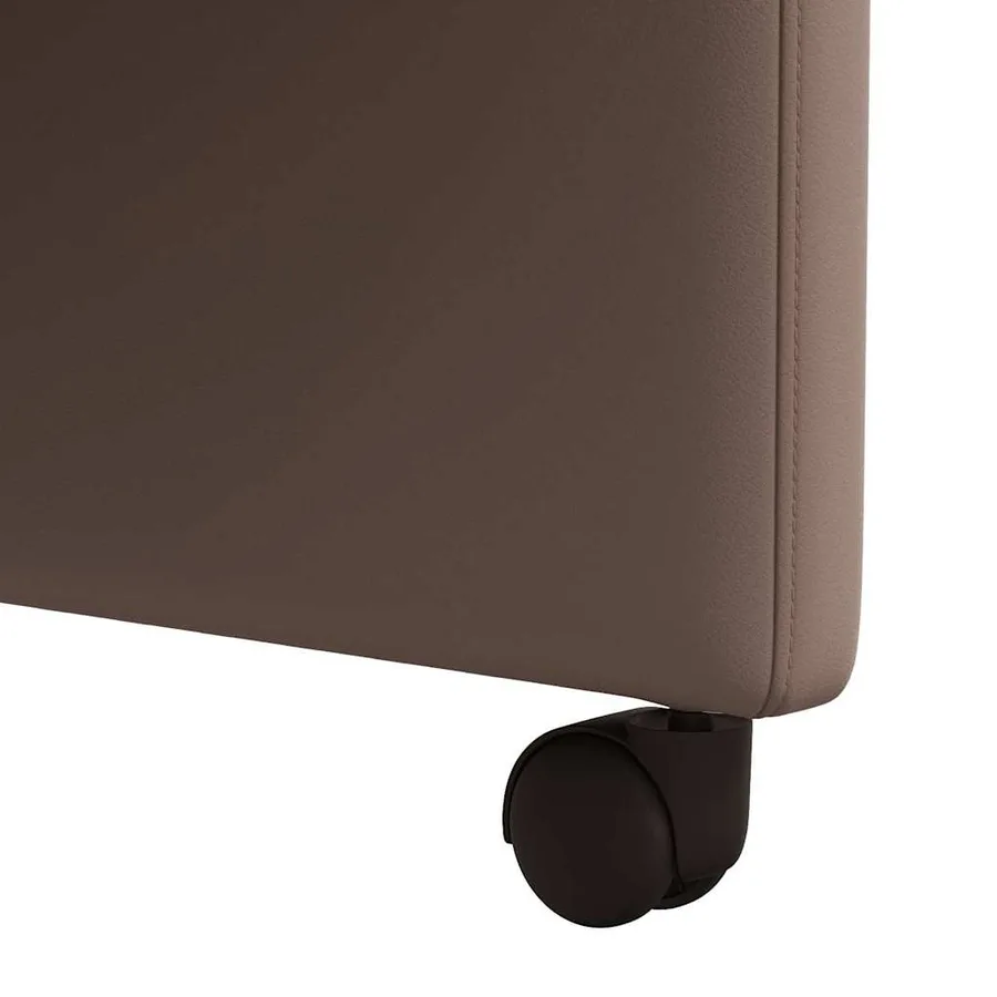 Chaises de Salle à Manger avec Roues 2 pcs Marron Simili cuir - 9