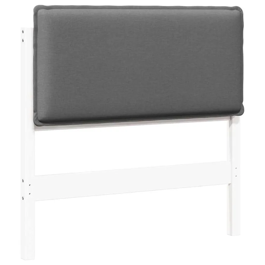 Tête de lit capitonnée Blanc et gris clair 90 cm Pin massif - 2