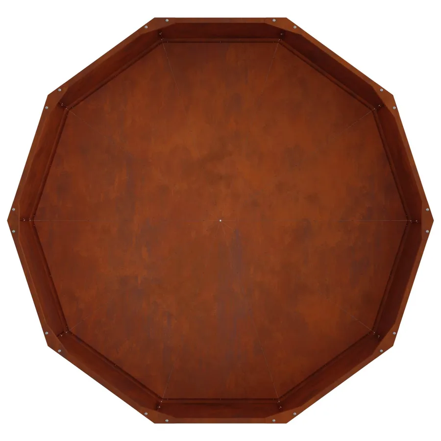 Jardinière Rouillé 120 x 120 x 35 cm Acier patiné - 7