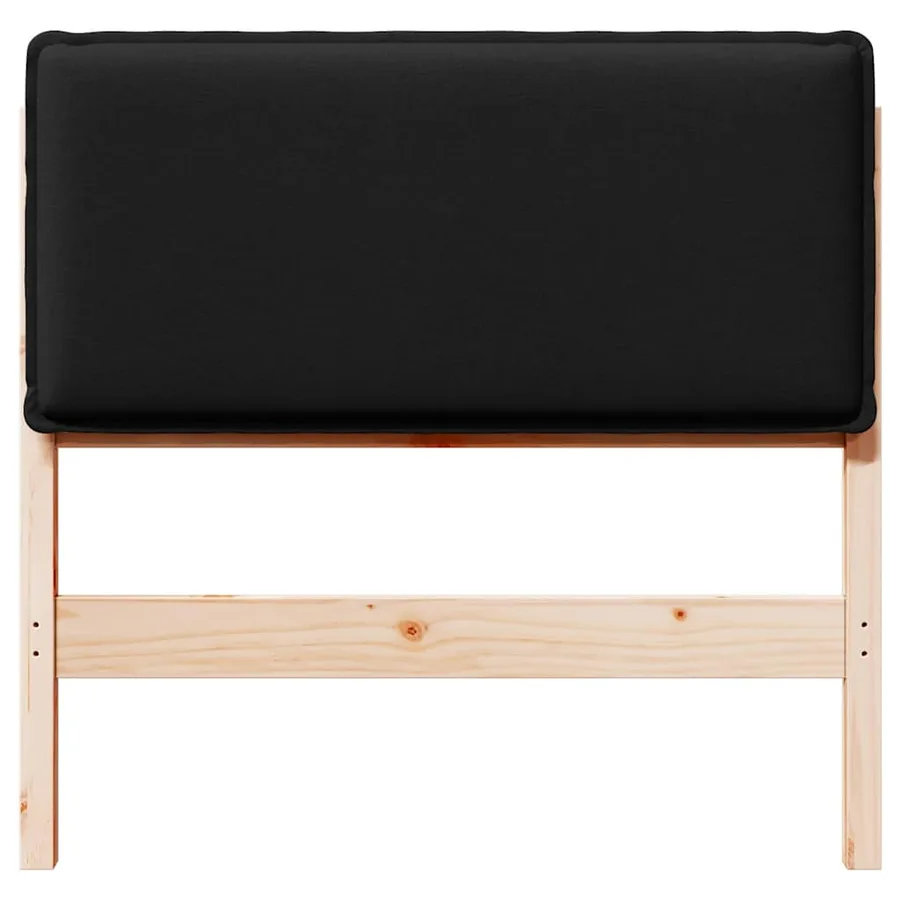 Tête de lit capitonnée Naturel et Noir 90 cm Pin massif - 4