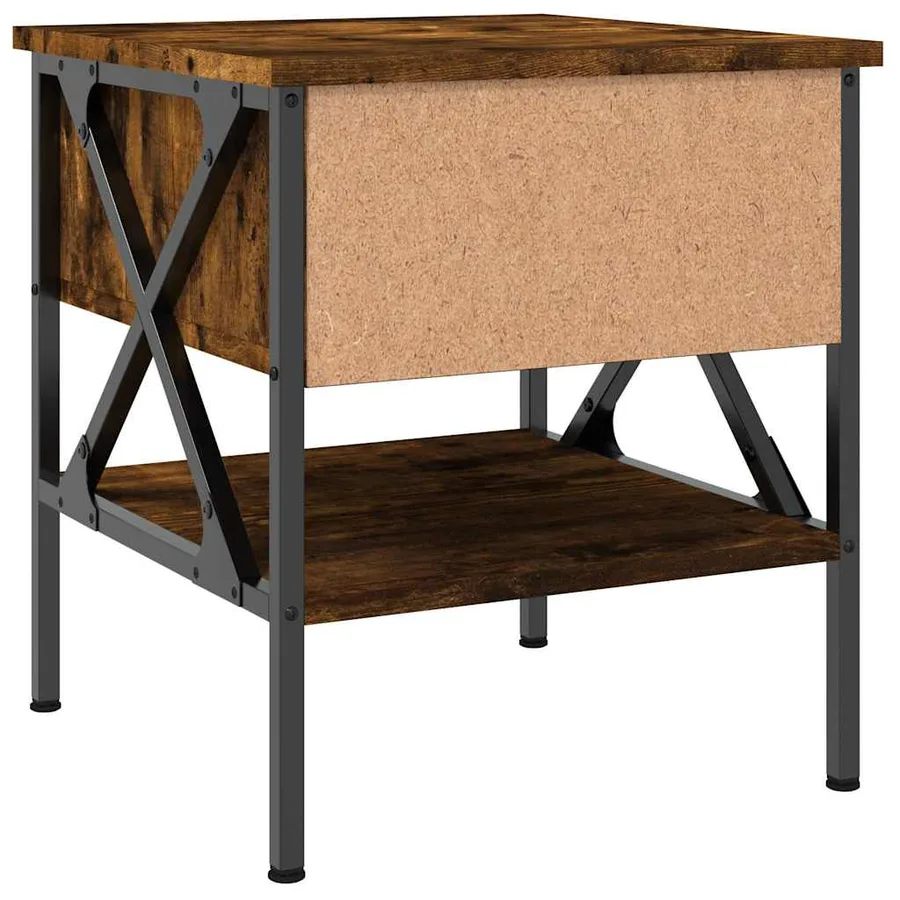 Tables de chevet 2 pcs chêne fumé 40x42x45 cm bois d’ingénierie - 9