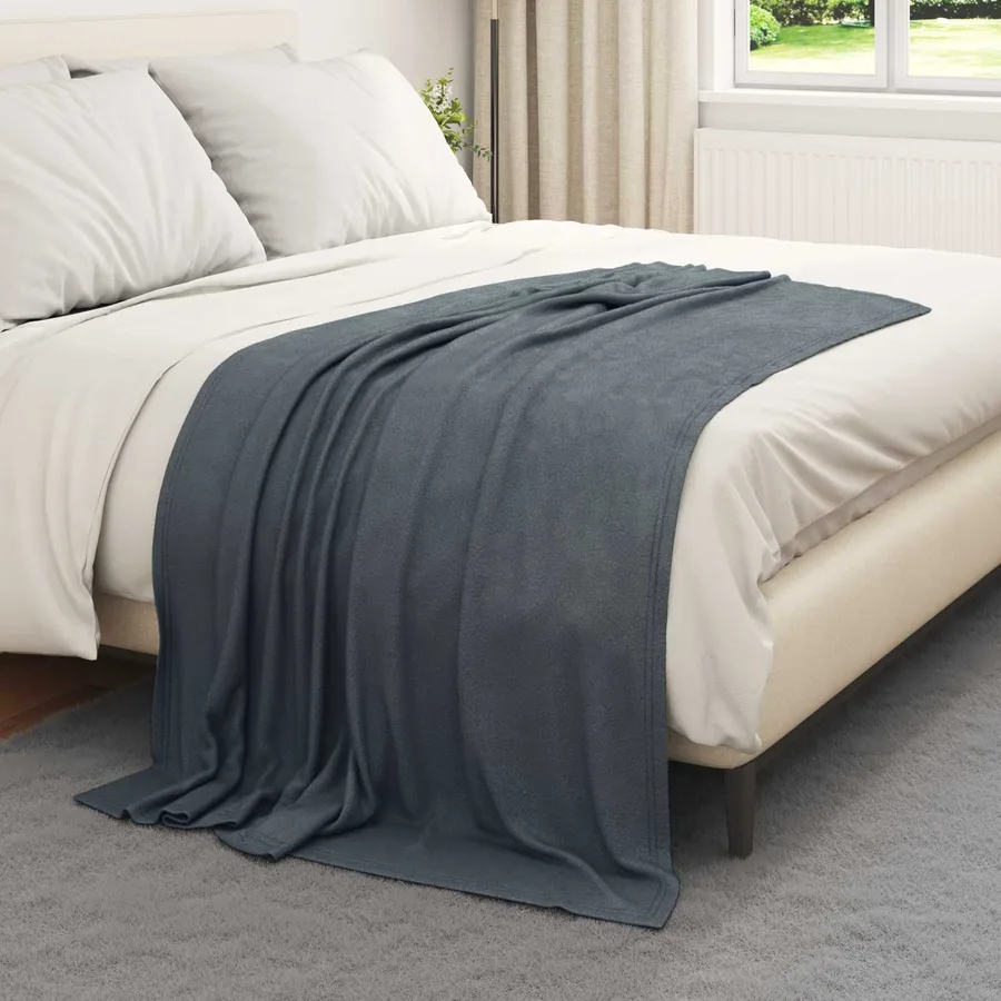 Jeté Gris foncé 170 x 130 cm Toison - 3
