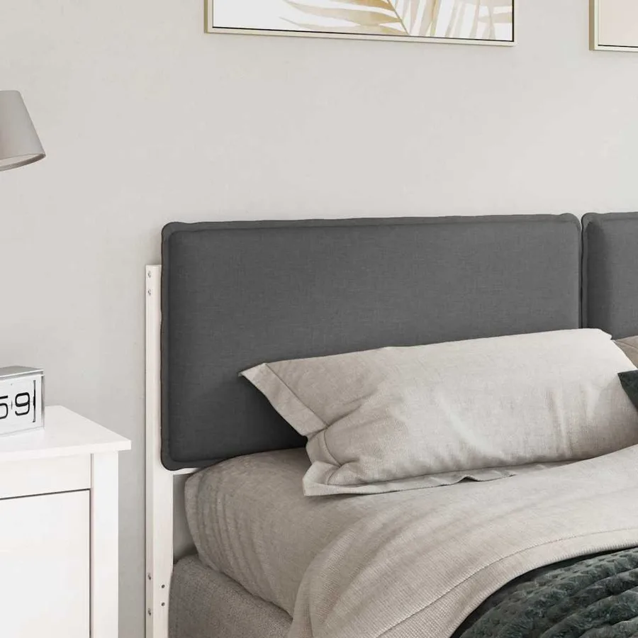 Tête de lit capitonnée Blanc et gris clair 180 cm Pin massif - 3