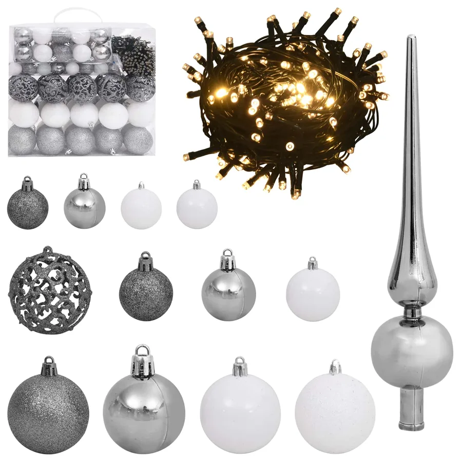Sapin de Noël avec 300 LED avec support Doré 180 cm PET - 7