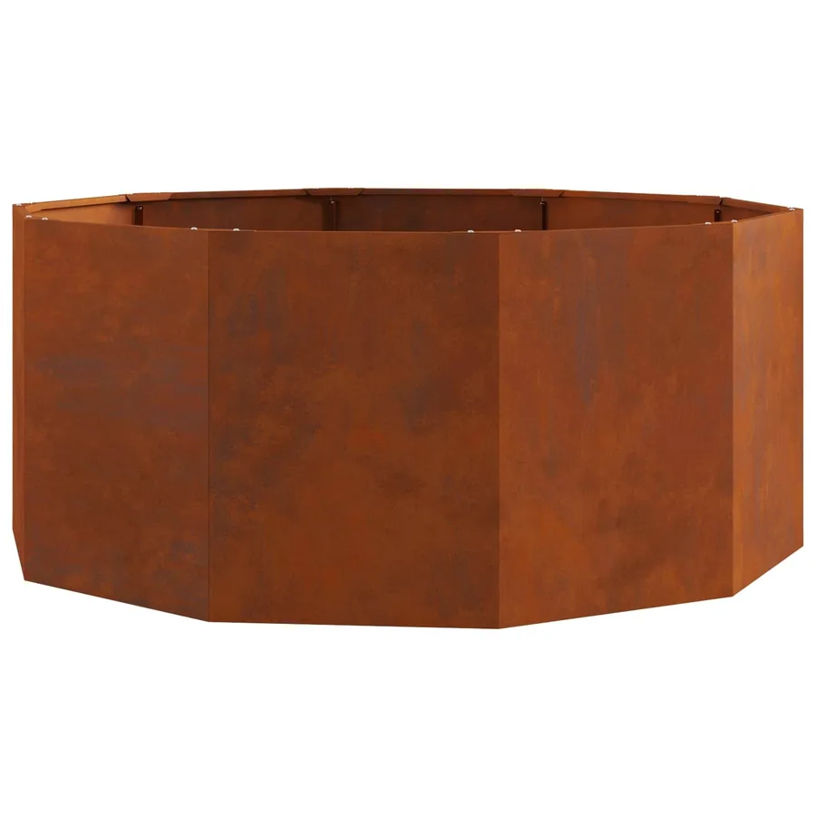 Jardinière Rouillé 120 x 120 x 50 cm Acier patiné - 2