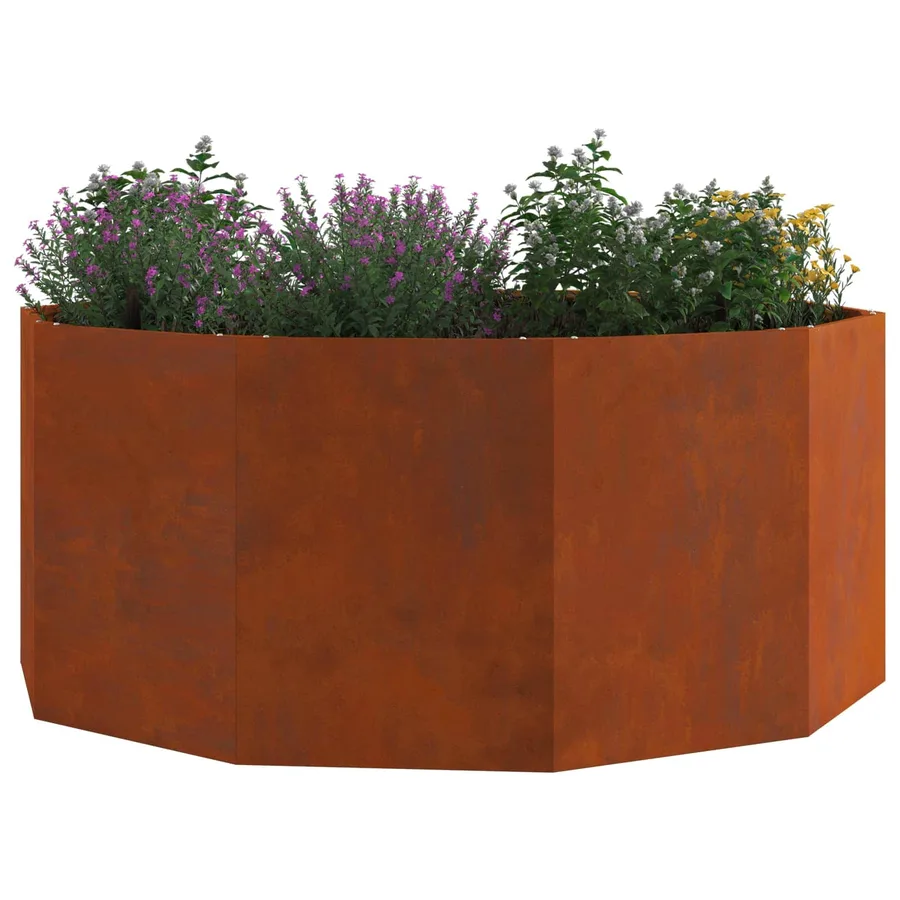 Jardinière Rouillé 120 x 120 x 50 cm Acier patiné - 3