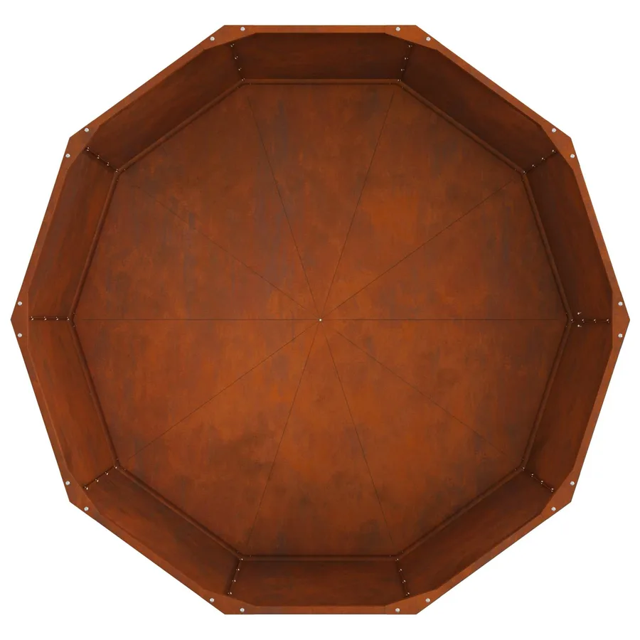 Jardinière Rouillé 120 x 120 x 50 cm Acier patiné - 6