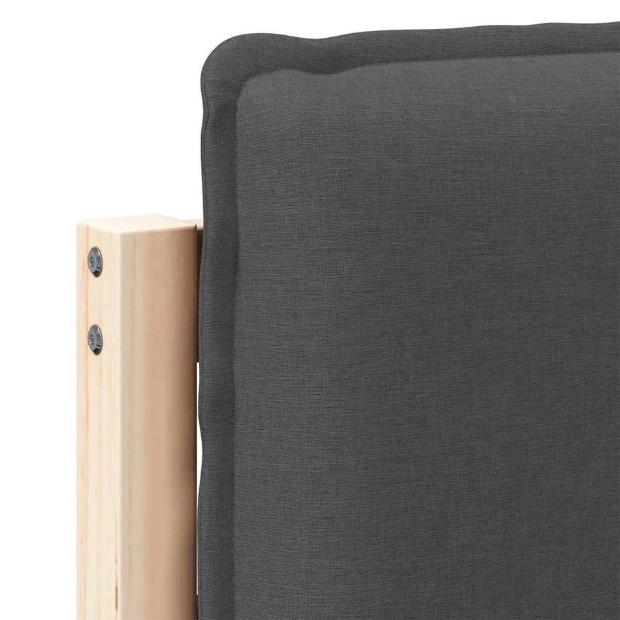 Tête de lit capitonnée Gris Naturel et Foncé 140 cm Pin massif - 9