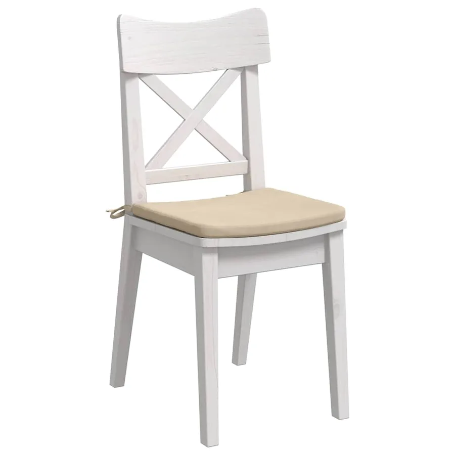 Coussins de siège 4 pcs Crème 40 x 40 x 3 cm - 3