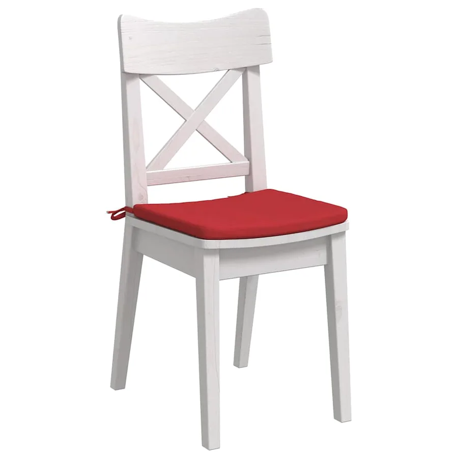 Coussins de siège 4 pcs Rouge 40 x 40 x 3 cm tissu - 3