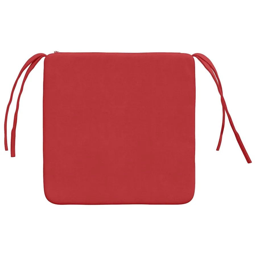 Coussins de siège 4 pcs Rouge 40 x 40 x 3 cm tissu - 7