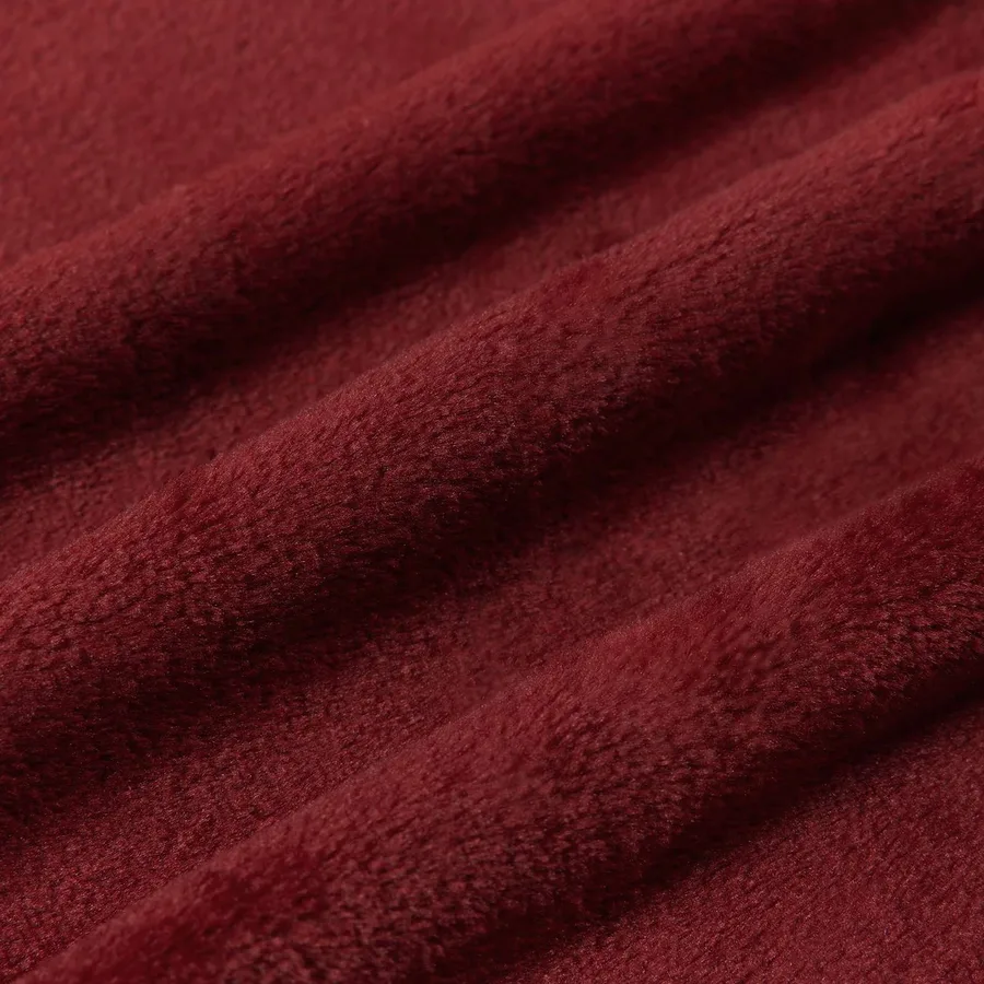 Jeté Rouge Bordeaux 220 x 240 cm Toison - 7