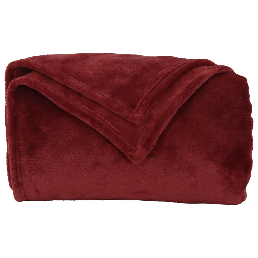 Couvertures à jeter 6 pcs Rouge Bordeaux 130 x 150 cm Toison - 5