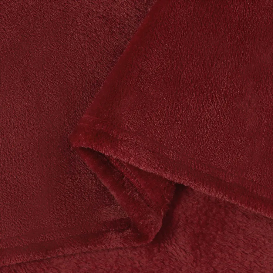 Couvertures à jeter 6 pcs Rouge Bordeaux 130 x 150 cm Toison - 7