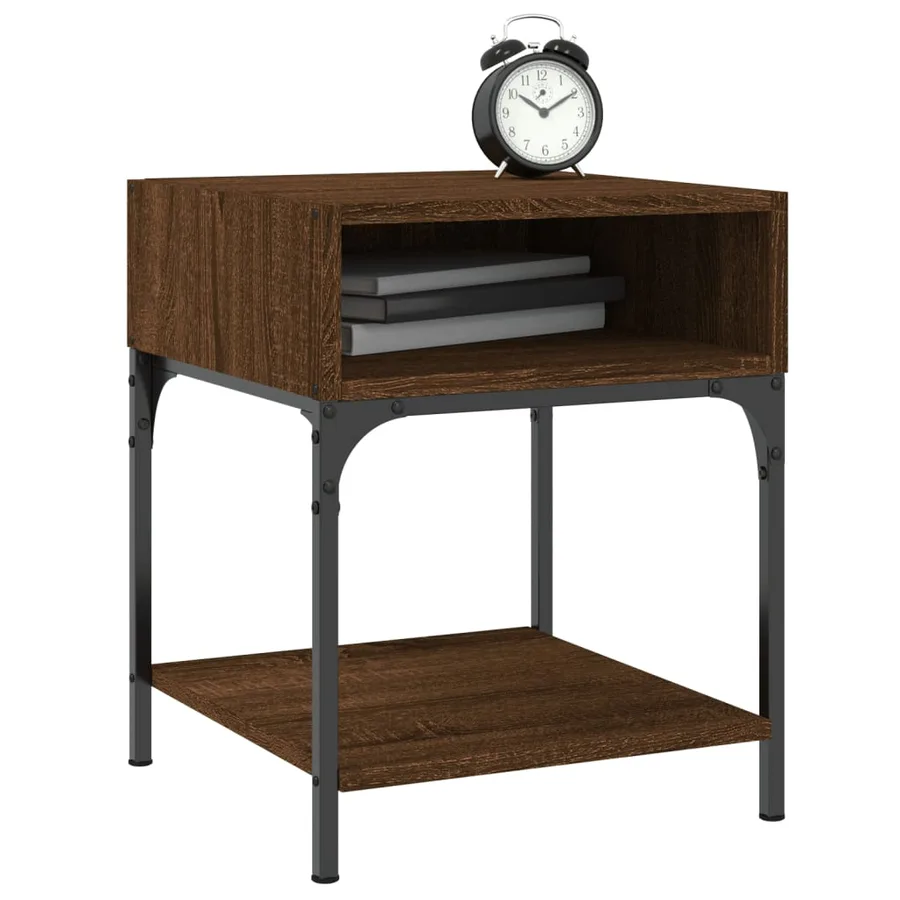 Tables de chevet 2 pcs chêne marron 40x41x50 cm bois ingénierie - 3