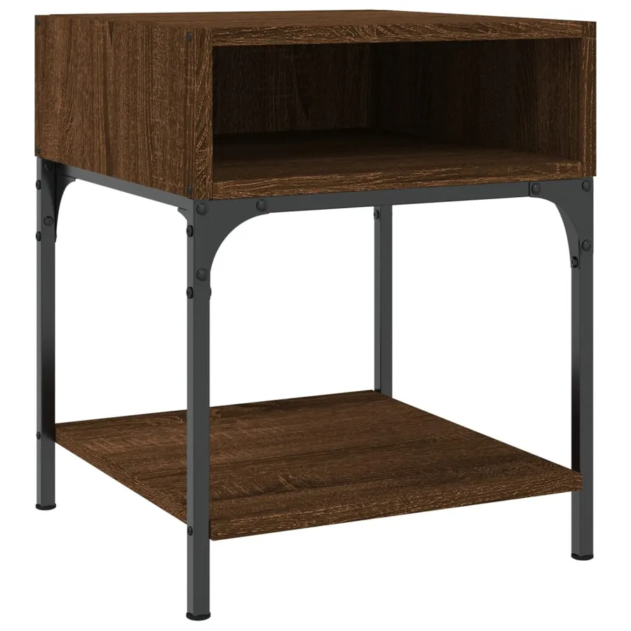 Tables de chevet 2 pcs chêne marron 40x41x50 cm bois ingénierie - 4