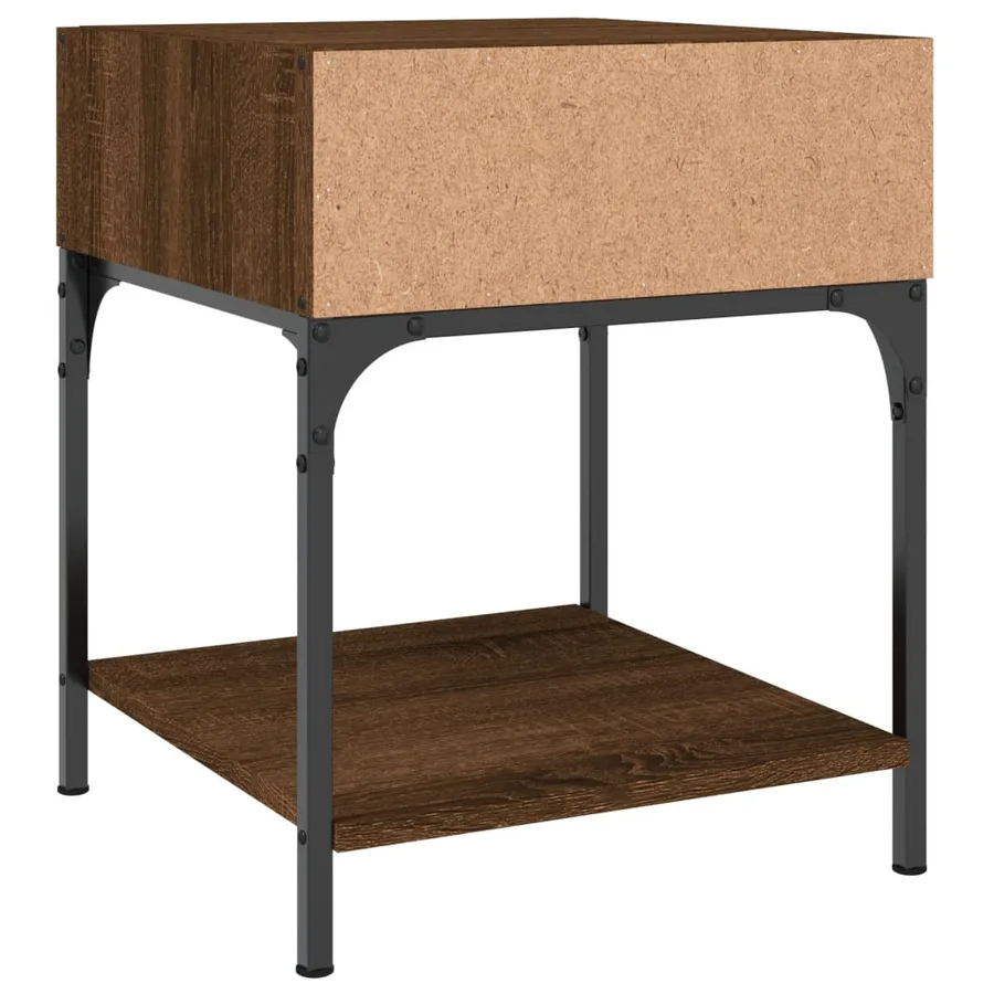 Tables de chevet 2 pcs chêne marron 40x41x50 cm bois ingénierie - 7