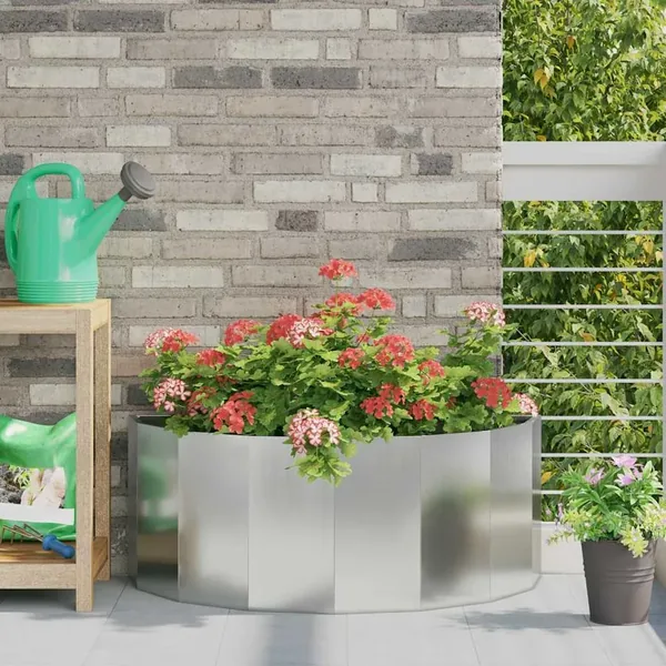 Jardinière Argent 90 x 45 x 35 cm Acier galvanisé