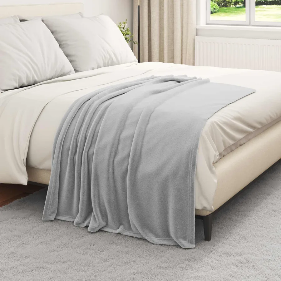 Couvertures à jeter 6 pcs Gris 130 x 150 cm Toison - 3