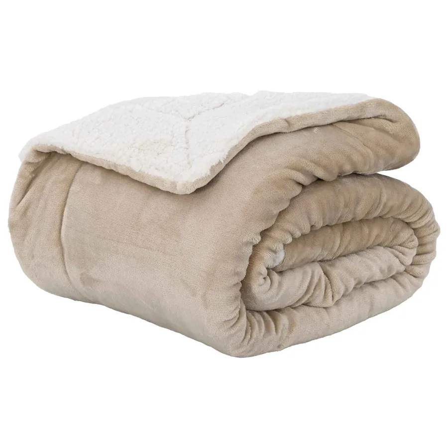 Jeté Beige 130 x 150 cm Toison - 2