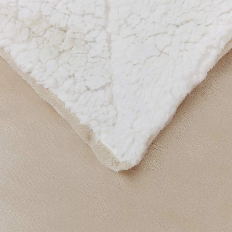 Jeté Beige 130 x 150 cm Toison - 5