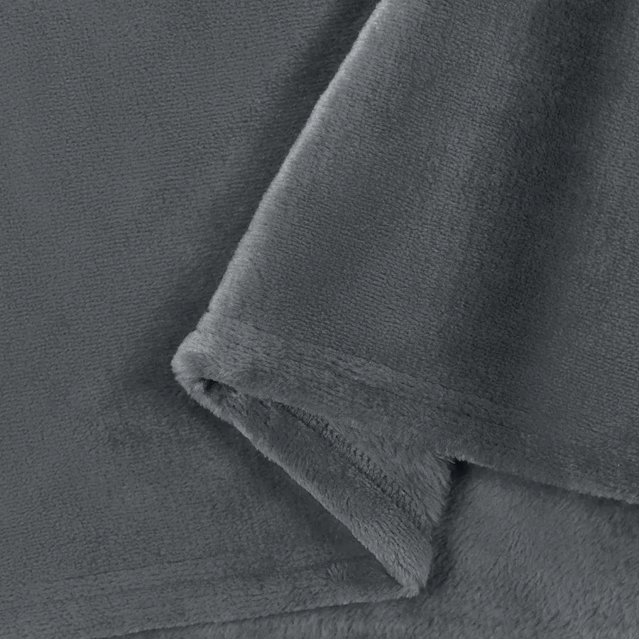 Couvertures à jeter 6 pcs Gris foncé 150 x 200 cm Toison - 7
