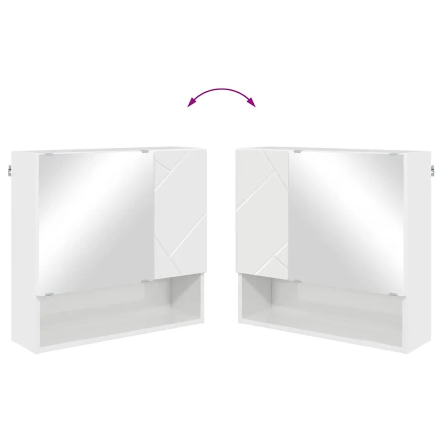 Ensemble de mobilier de salle de bain 4 pcs Blanc brillant - 11
