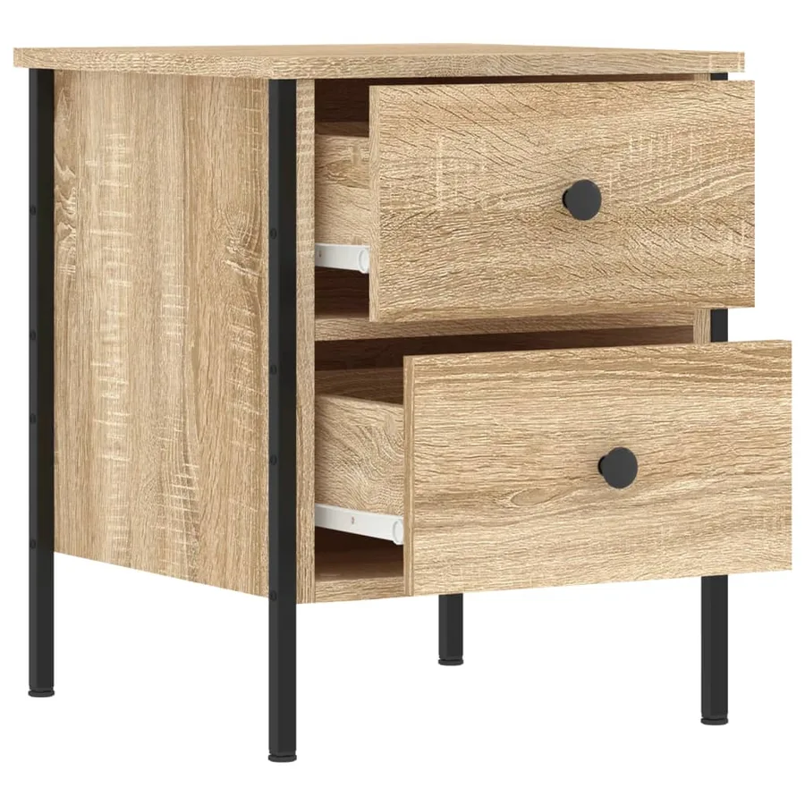 Table de chevet chêne sonoma 40x42x50 cm bois d'ingénierie - 4