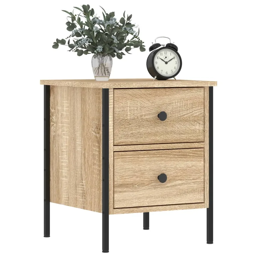 Table de chevet chêne sonoma 40x42x50 cm bois d'ingénierie - 7
