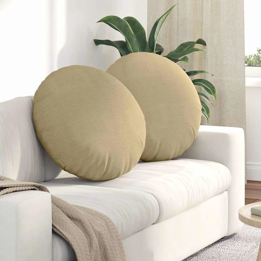 Coussins de siège 2 pcs Vert gris Ø 80 cm