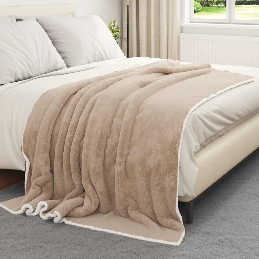 Jeté Camel 150 x 200 cm Toison - 3