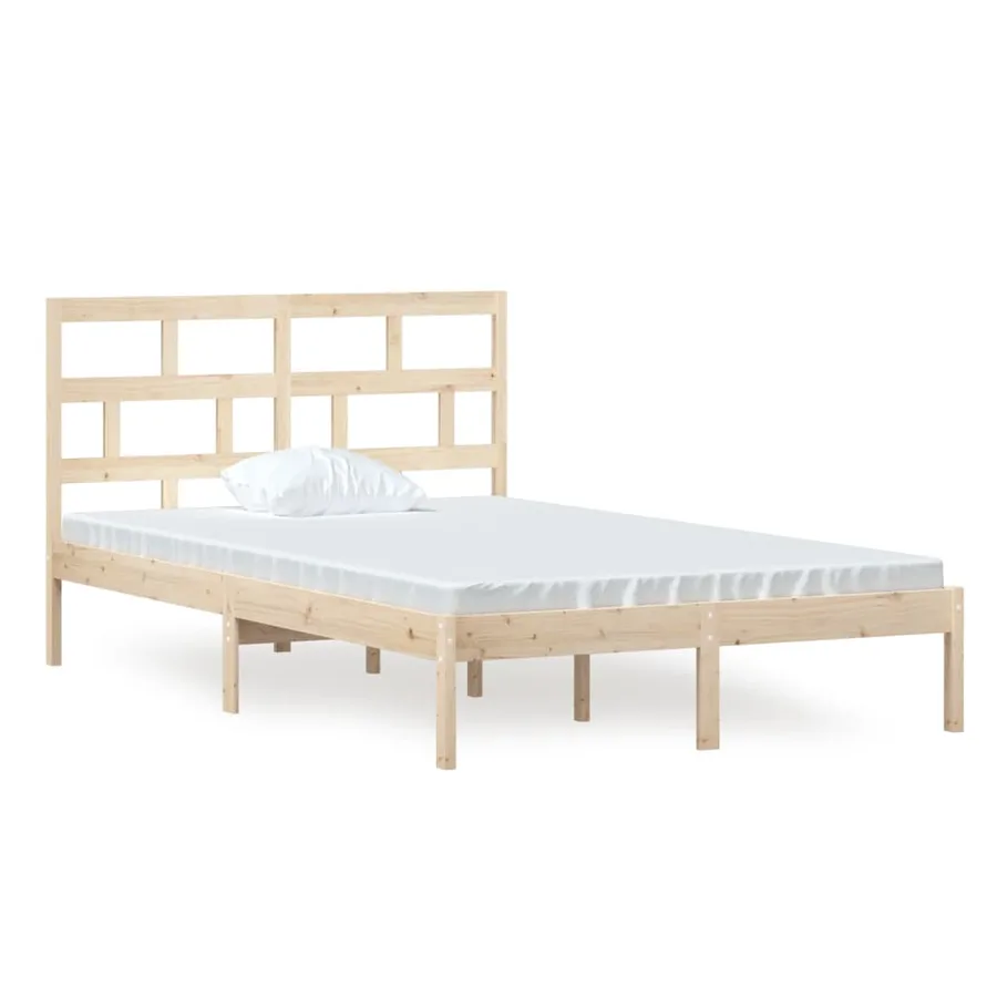 Cadre de lit sans matelas bois massif 120x200 cm - 2