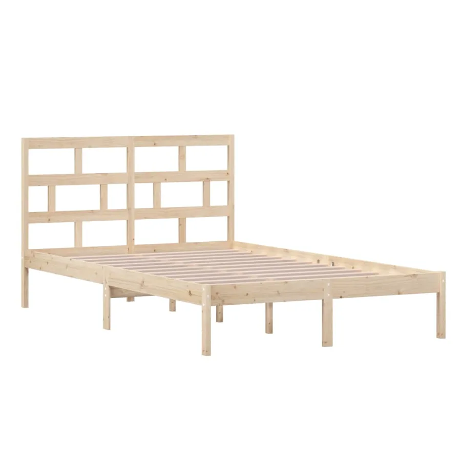 Cadre de lit sans matelas bois massif 120x200 cm - 3