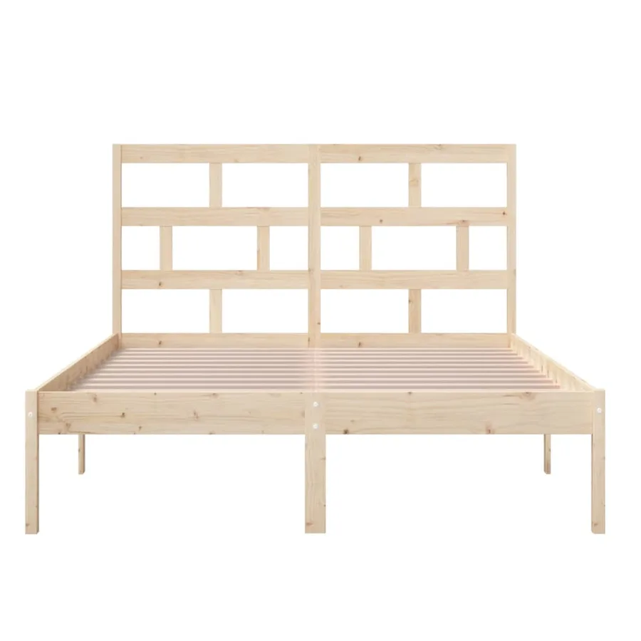 Cadre de lit sans matelas bois massif 120x200 cm - 4