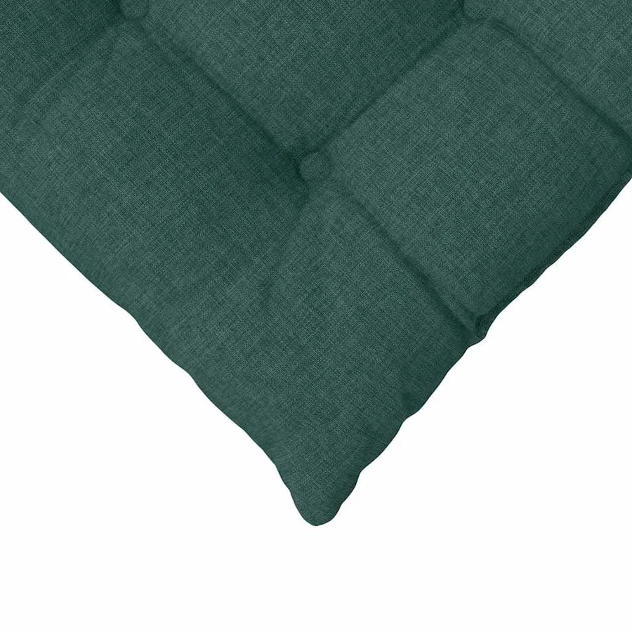 Coussins de siège 4 pcs Vert foncé 40 x 40 x 6 cm tissu - 9
