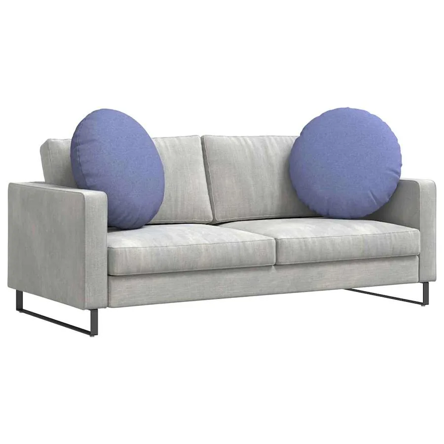 Coussins de siège 2 pcs Bleu denim Ø80 x 29 cm tissu - 3