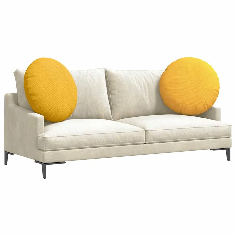 Coussins de siège 2 pcs Jaune clair Ø 80 cm - 3